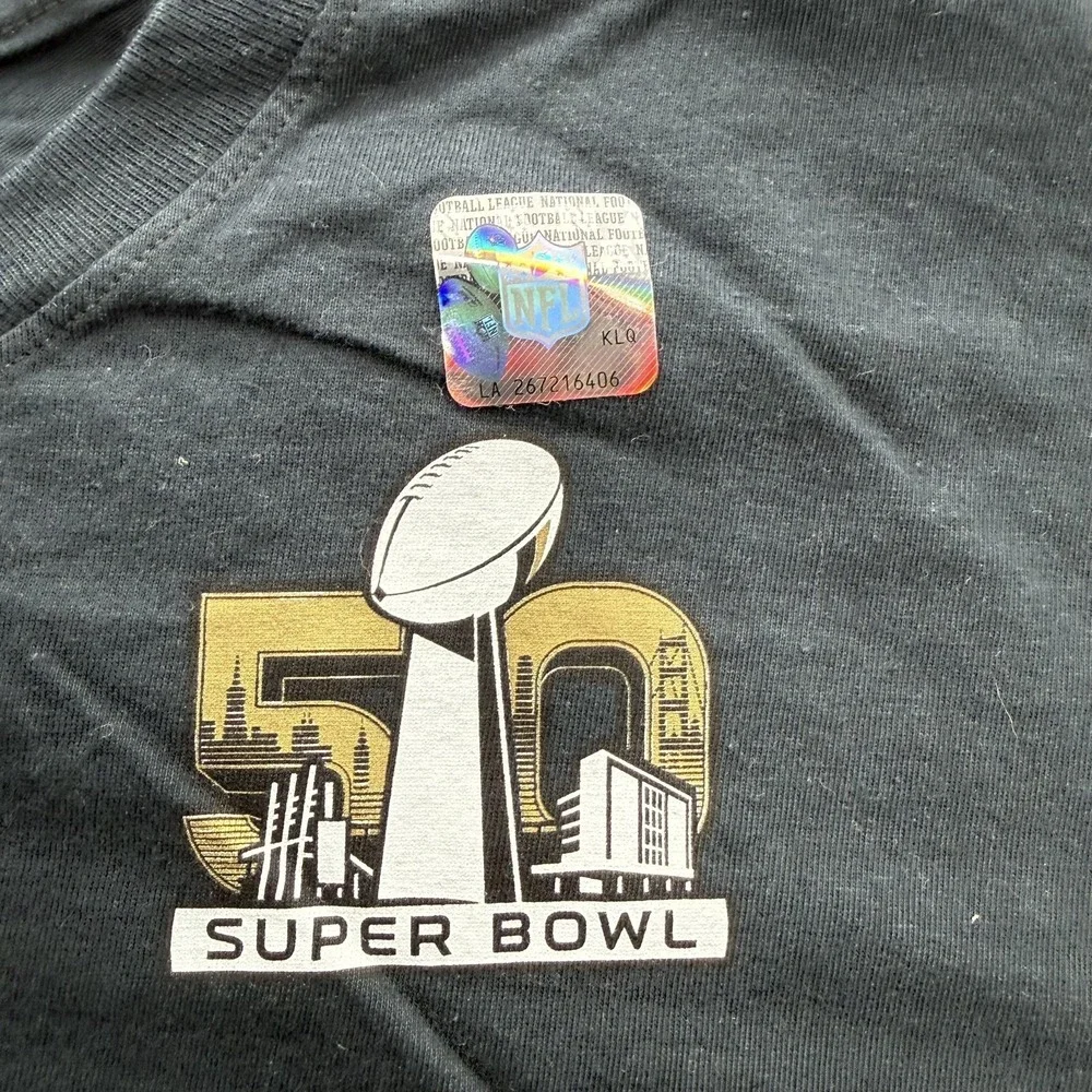 Carolina Panthers Shirt Mens 2XL Black NFL Football Super Bowl 50 Nike